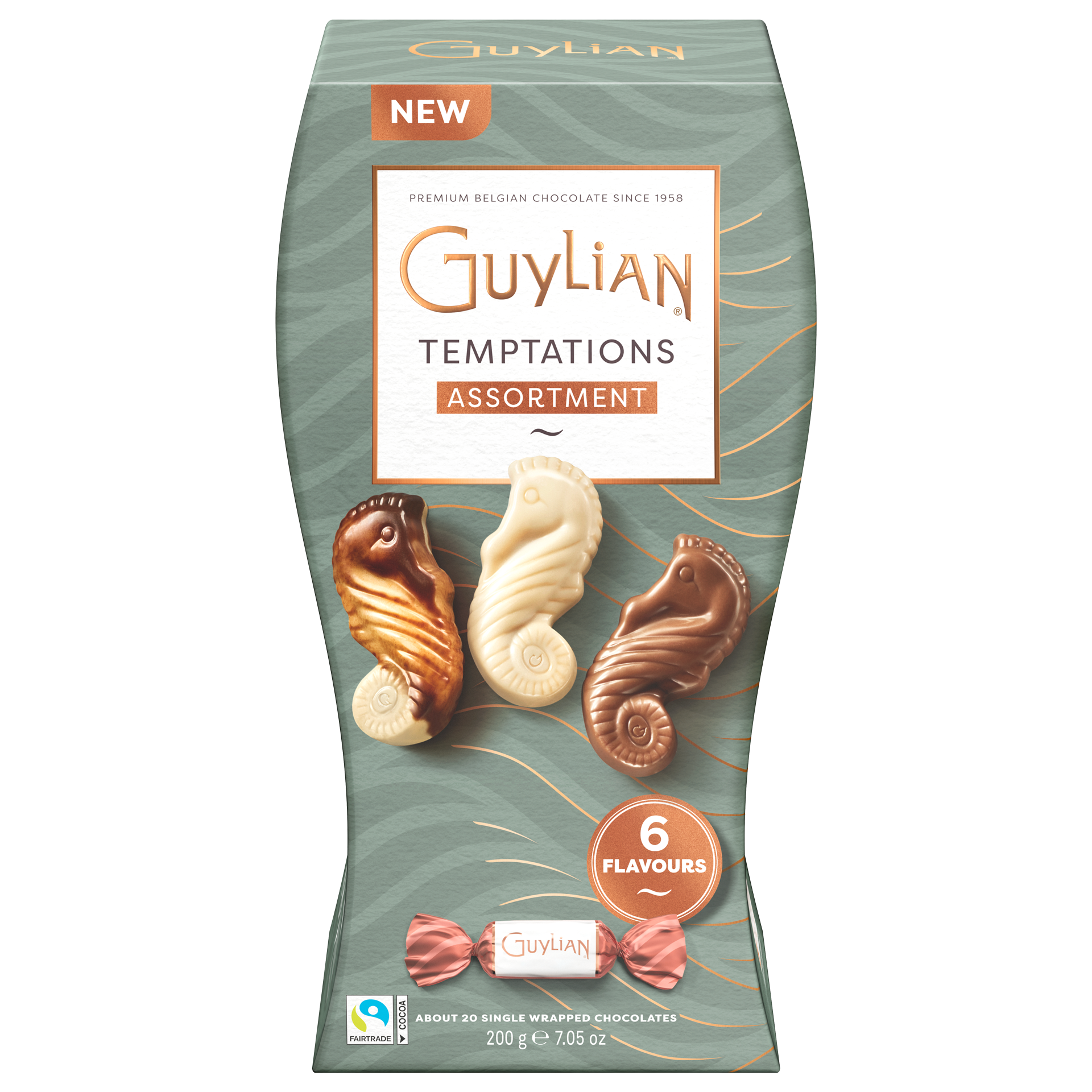 Imagem de 6344 Guylian Temptations Curved Pack Mix Cx 200G 23 Sem Sombra